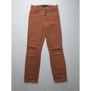 Veronica Beard Maera Skinny High Rise Jeans Womens 27 Brown Button Fly Stretch